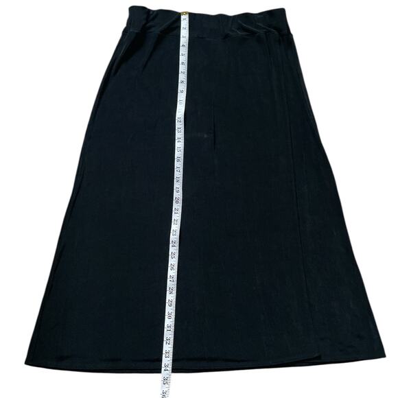 Chicos Travelers Faux Wrap Maxi Skirt Black Size 3/XL - Picture 5 of 5